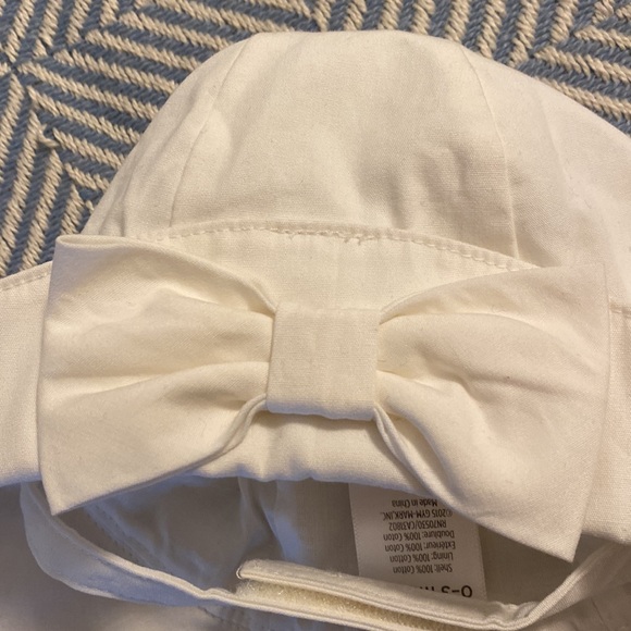 Gymboree Baby White Sun Hat Size 0-3 Month - Picture 5 of 6